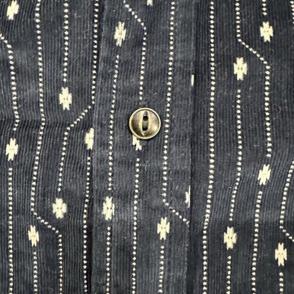 Pendleton Western Shirt XL Indigo Blue White Pattern Cotton Rodeo Cowboy Vintage - Picture 8 of 10